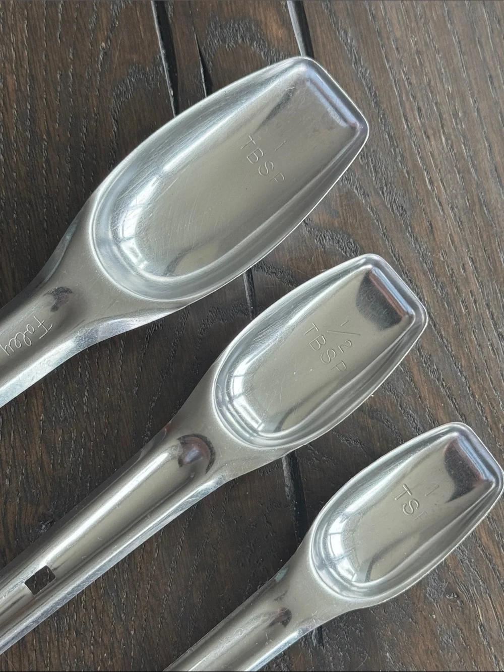 Vintage Foley Stainless Measuring Spoon Set Double Ended Snap Lock Nesting
